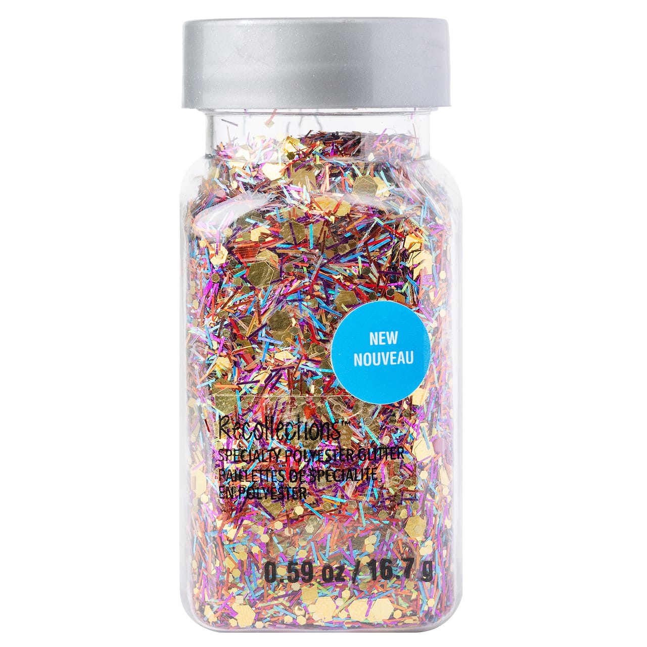 Rainbow Mixed Shape Tinsel Specialty Polyester Glitter by Recollections&#x2122;